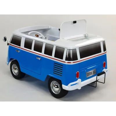 Elektrické auto Dvoumístný Volkswagen Transporter Samba bus, modrý Elektrické auto Dvoumístný Volkswagen Transporter Samba bus, modrý