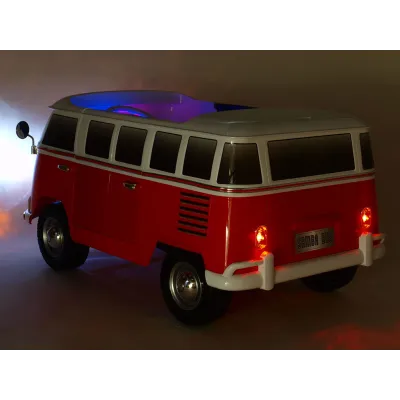 Elektrické auto Dvoumístný Volkswagen Transporter Samba bus, modrý Elektrické auto Dvoumístný Volkswagen Transporter Samba bus, modrý