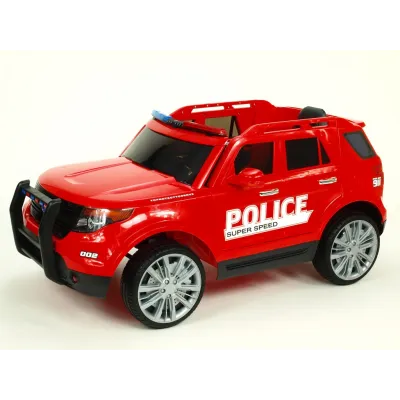 Elektrické auto policie super speed s 2,4G, megafon, policejní LED a zvukové efekty, červené Elektrické auto policie super speed s 2,4G, megafon, policejní LED a zvukové efekty, červené