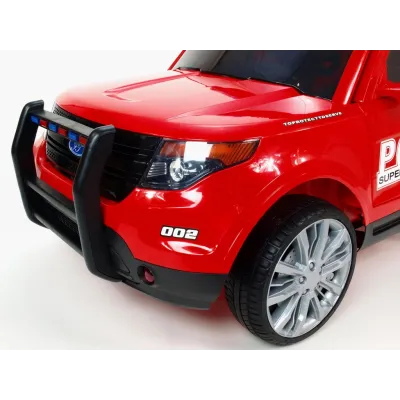 Elektrické auto policie super speed s 2,4G, megafon, policejní LED a zvukové efekty, červené Elektrické auto policie super speed s 2,4G, megafon, policejní LED a zvukové efekty, červené