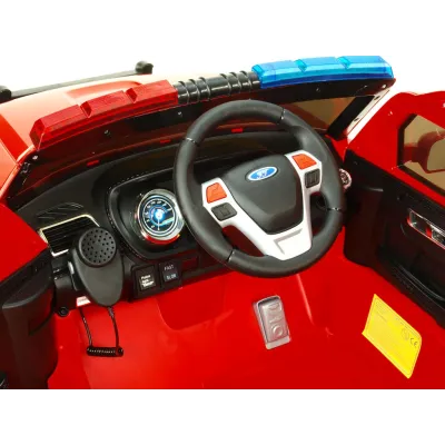 Elektrické auto policie super speed s 2,4G, megafon, policejní LED a zvukové efekty, červené Elektrické auto policie super speed s 2,4G, megafon, policejní LED a zvukové efekty, červené