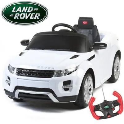 Elektrické SUV Range Rover Evoque s dálkovým ovládáním, zvukové a světelné LED efekty, 12V, bílý Elektrické SUV Range Rover Evoque s dálkovým ovládáním, zvukové a světelné LED efekty, 12V, bílý