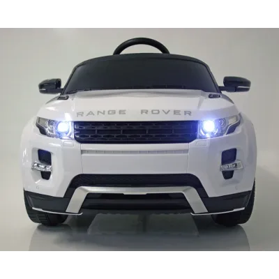 Elektrické SUV Range Rover Evoque s dálkovým ovládáním, zvukové a světelné LED efekty, 12V, bílý Elektrické SUV Range Rover Evoque s dálkovým ovládáním, zvukové a světelné LED efekty, 12V, bílý