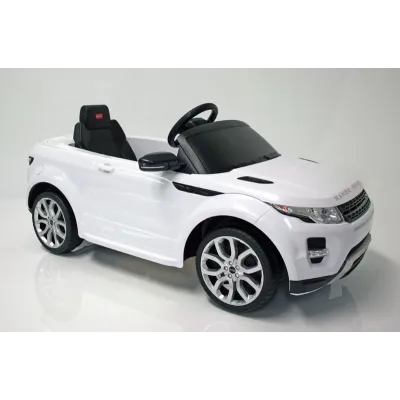 Elektrické SUV Range Rover Evoque s dálkovým ovládáním, zvukové a světelné LED efekty, 12V, bílý Elektrické SUV Range Rover Evoque s dálkovým ovládáním, zvukové a světelné LED efekty, 12V, bílý