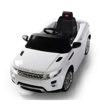 Elektrické SUV Range Rover Evoque s dálkovým ovládáním, zvukové a světelné LED efekty, 12V, bílý Elektrické SUV Range Rover Evoque s dálkovým ovládáním, zvukové a světelné LED efekty, 12V, bílý