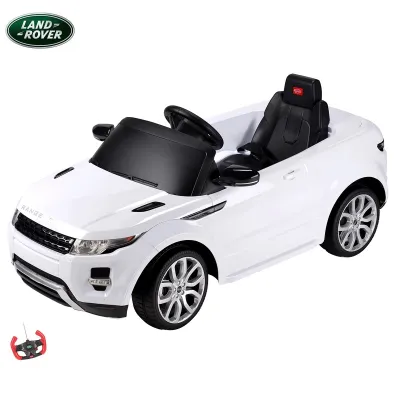 Elektrické SUV Range Rover Evoque s dálkovým ovládáním, zvukové a světelné LED efekty, 12V, bílý Elektrické SUV Range Rover Evoque s dálkovým ovládáním, zvukové a světelné LED efekty, 12V, bílý