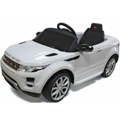 Elektrické SUV Range Rover Evoque s dálkovým ovládáním, zvukové a světelné LED efekty, 12V, bílý Elektrické SUV Range Rover Evoque s dálkovým ovládáním, zvukové a světelné LED efekty, 12V, bílý