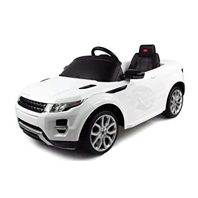 Elektrické SUV Range Rover Evoque s dálkovým ovládáním, zvukové a světelné LED efekty, 12V, bílý Elektrické SUV Range Rover Evoque s dálkovým ovládáním, zvukové a světelné LED efekty, 12V, bílý