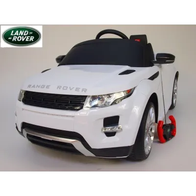 Elektrické SUV Range Rover Evoque s dálkovým ovládáním, zvukové a světelné LED efekty, 12V, bílý Elektrické SUV Range Rover Evoque s dálkovým ovládáním, zvukové a světelné LED efekty, 12V, bílý