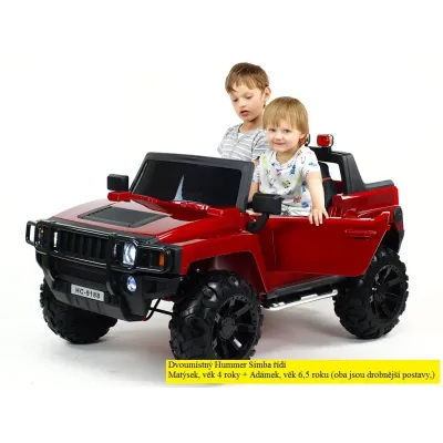 Elektrický džíp Hummer Simba, červený Elektrický džíp Hummer Simba, červený