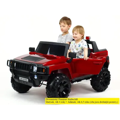 Elektrický džíp Hummer Simba, červený Elektrický džíp Hummer Simba, červený