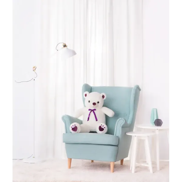 Plyšový medvěd VALOR 90 cm bílý