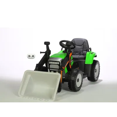 Elektrický Rozkošný traktor s funkční nakládací lžící, 2,4G, zelený Elektrický Rozkošný traktor s funkční nakládací lžící, 2,4G, zelený