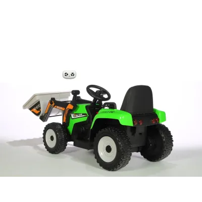 Elektrický Rozkošný traktor s funkční nakládací lžící, 2,4G, zelený Elektrický Rozkošný traktor s funkční nakládací lžící, 2,4G, zelený