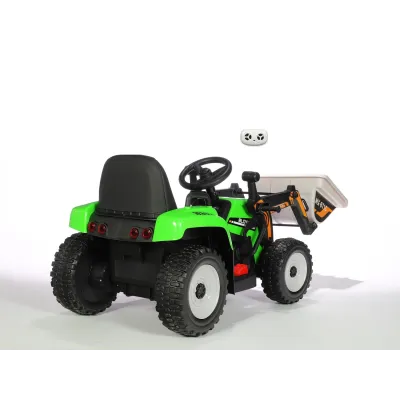 Elektrický Rozkošný traktor s funkční nakládací lžící, 2,4G, zelený Elektrický Rozkošný traktor s funkční nakládací lžící, 2,4G, zelený