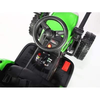 Elektrický Rozkošný traktor s funkční nakládací lžící, 2,4G, zelený Elektrický Rozkošný traktor s funkční nakládací lžící, 2,4G, zelený