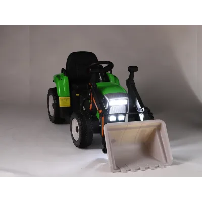 Elektrický Rozkošný traktor s funkční nakládací lžící, 2,4G, zelený Elektrický Rozkošný traktor s funkční nakládací lžící, 2,4G, zelený