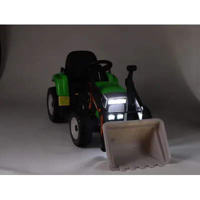 Elektrický Rozkošný traktor s funkční nakládací lžící, 2,4G, zelený Elektrický Rozkošný traktor s funkční nakládací lžící, 2,4G, zelený