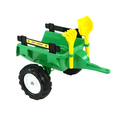 Elektrický silný traktor Kingdom s mohutnými koly a konstrukcí, žlutý Elektrický silný traktor Kingdom s mohutnými koly a konstrukcí, žlutý