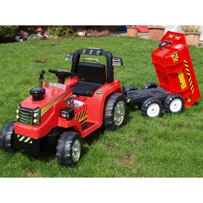 Elektrický traktor 12V s ovladatelnou lžící, mohutnými koly a konstrukcí, zvukovými a světelnými efekty, 2xnáhon, modrý Elektrický traktor 12V s ovladatelnou lžící, mohutnými koly a konstrukcí, zvukovými a světelnými efekty, 2xnáhon, modrý