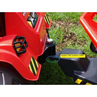 Elektrický traktor 12V s ovladatelnou lžící, mohutnými koly a konstrukcí, zvukovými a světelnými efekty, 2xnáhon, modrý Elektrický traktor 12V s ovladatelnou lžící, mohutnými koly a konstrukcí, zvukovými a světelnými efekty, 2xnáhon, modrý