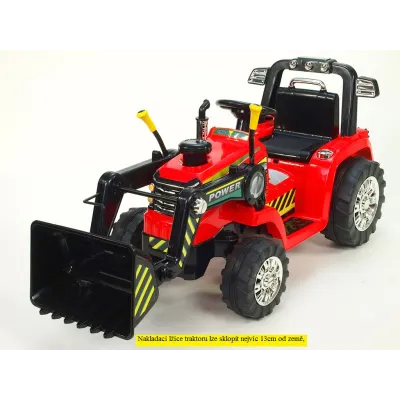 Elektrický traktor 12V s ovladatelnou lžící, mohutnými koly a konstrukcí, zvukovými a světelnými efekty, 2xnáhon, modrý Elektrický traktor 12V s ovladatelnou lžící, mohutnými koly a konstrukcí, zvukovými a světelnými efekty, 2xnáhon, modrý