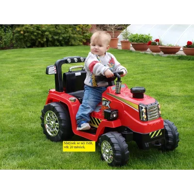Elektrický traktor 12V, s mohutnými koly a konstrukcí, zvukovými a světelnými LED efekty, 2xnáhon, modrý Elektrický traktor 12V, s mohutnými koly a konstrukcí, zvukovými a světelnými LED efekty, 2xnáhon, modrý