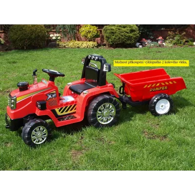 Elektrický traktor 12V, s mohutnými koly a konstrukcí, zvukovými a světelnými LED efekty, 2xnáhon, modrý Elektrický traktor 12V, s mohutnými koly a konstrukcí, zvukovými a světelnými LED efekty, 2xnáhon, modrý