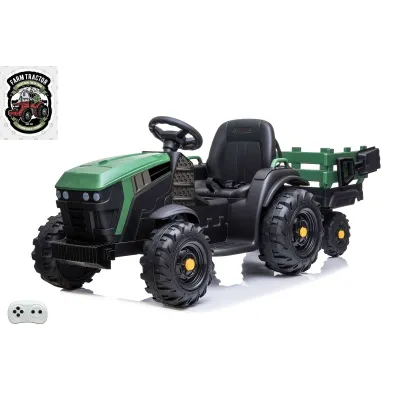 Farmářský traktor s 2,4G, vlekem a lopatou, baterie 12V/14Ah !!, zelený Farmářský traktor s 2,4G, vlekem a lopatou, baterie 12V/14Ah !!, zelený