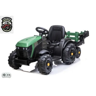 Farmářský traktor s 2,4G, vlekem a lopatou, baterie 12V/14Ah !!, zelený Farmářský traktor s 2,4G, vlekem a lopatou, baterie 12V/14Ah !!, zelený