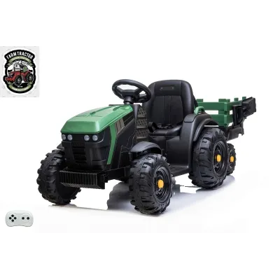 Farmářský traktor s 2,4G, vlekem a lopatou, baterie 12V/14Ah !!, zelený Farmářský traktor s 2,4G, vlekem a lopatou, baterie 12V/14Ah !!, zelený