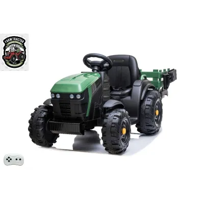 Farmářský traktor s 2,4G, vlekem a lopatou, baterie 12V/14Ah !!, zelený Farmářský traktor s 2,4G, vlekem a lopatou, baterie 12V/14Ah !!, zelený
