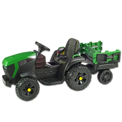 Farmářský traktor s 2,4G, vlekem a lopatou, baterie 12V/14Ah !!, zelený Farmářský traktor s 2,4G, vlekem a lopatou, baterie 12V/14Ah !!, zelený