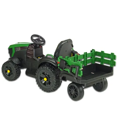 Farmářský traktor s 2,4G, vlekem a lopatou, baterie 12V/14Ah !!, zelený Farmářský traktor s 2,4G, vlekem a lopatou, baterie 12V/14Ah !!, zelený