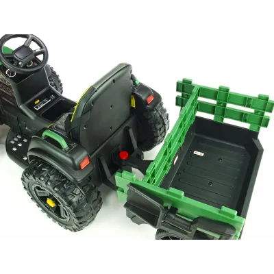 Farmářský traktor s 2,4G, vlekem a lopatou, baterie 12V/14Ah !!, zelený Farmářský traktor s 2,4G, vlekem a lopatou, baterie 12V/14Ah !!, zelený