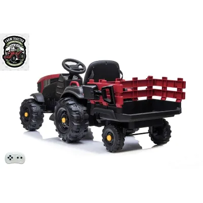 Farmářský traktor s 2,4G, vlekem a lopatou, baterie 12V/7Ah, červený Farmářský traktor s 2,4G, vlekem a lopatou, baterie 12V/7Ah, červený